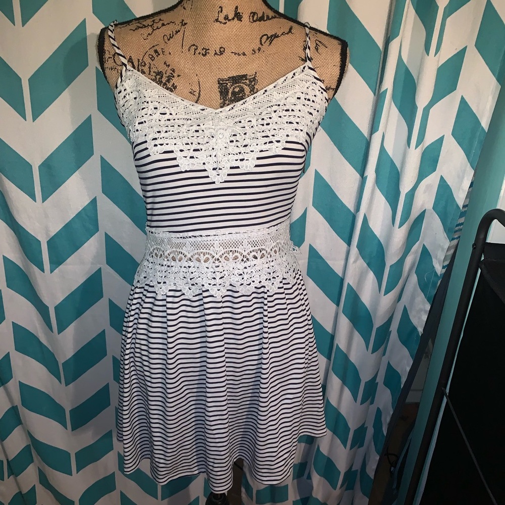 Copper key striped sundress